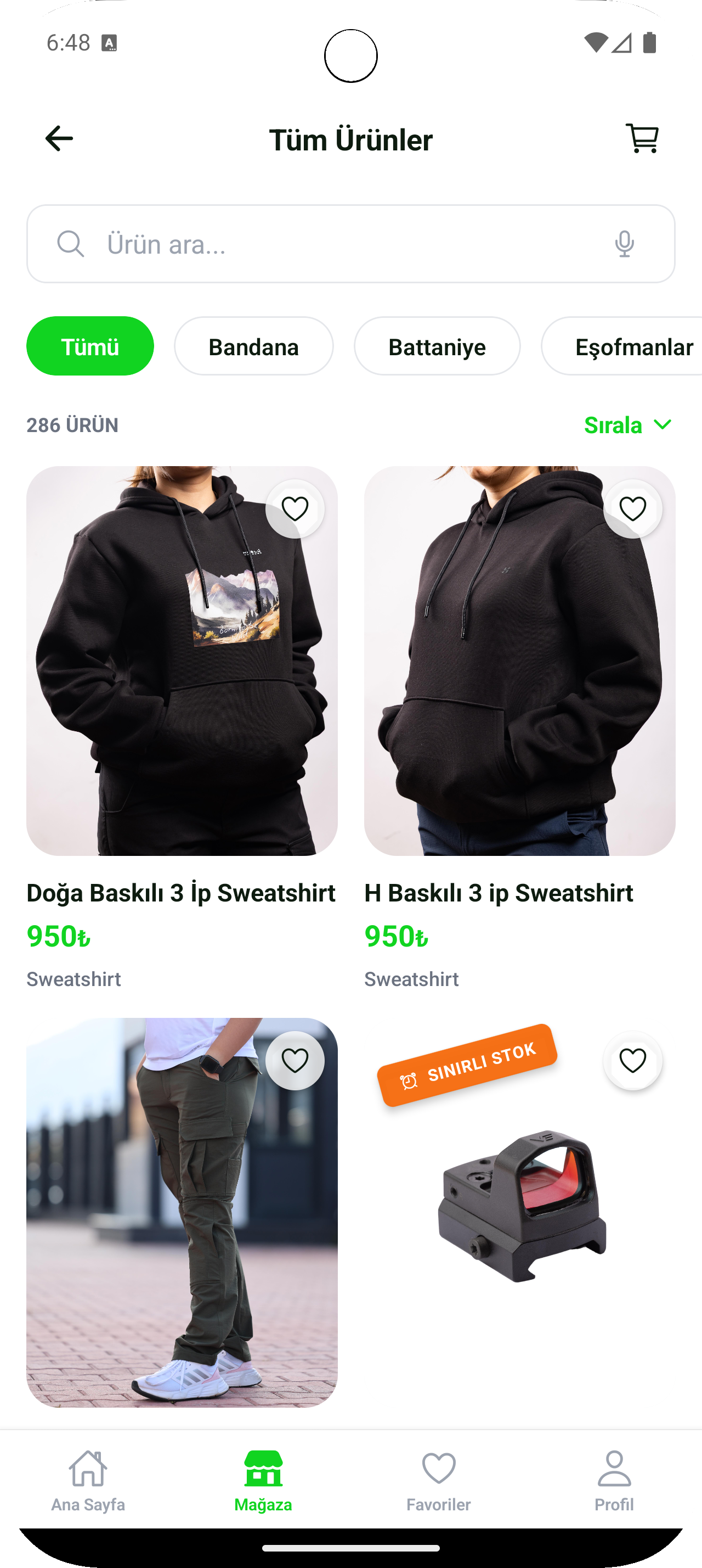 Mobil Uygulama - Urun Listesi